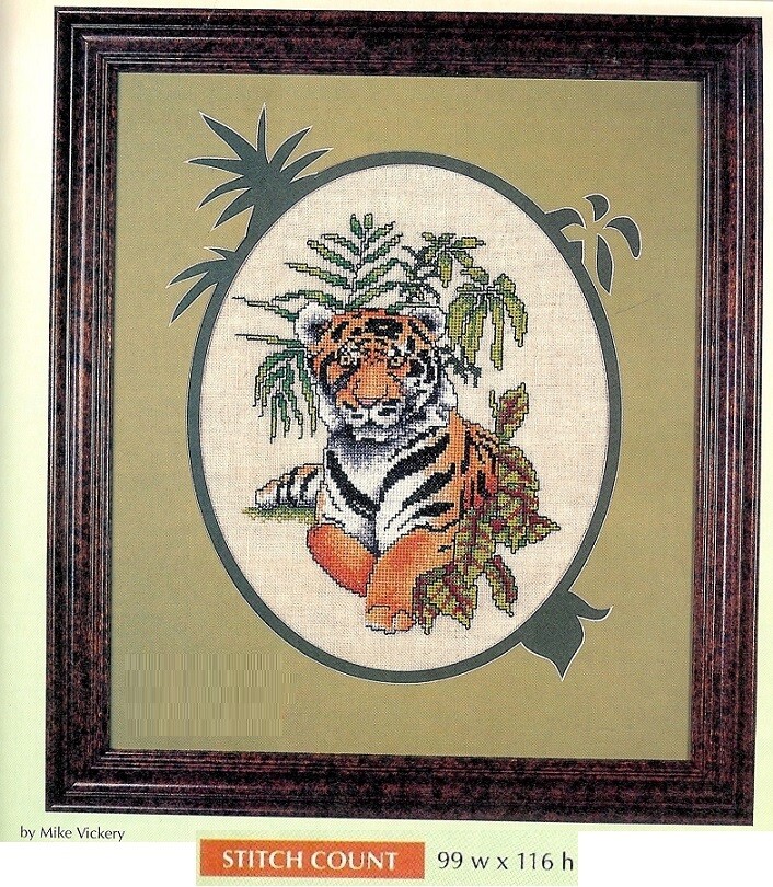 TIGER   -  CROSS STITCH   PATTERN ONLY    HM - WUS