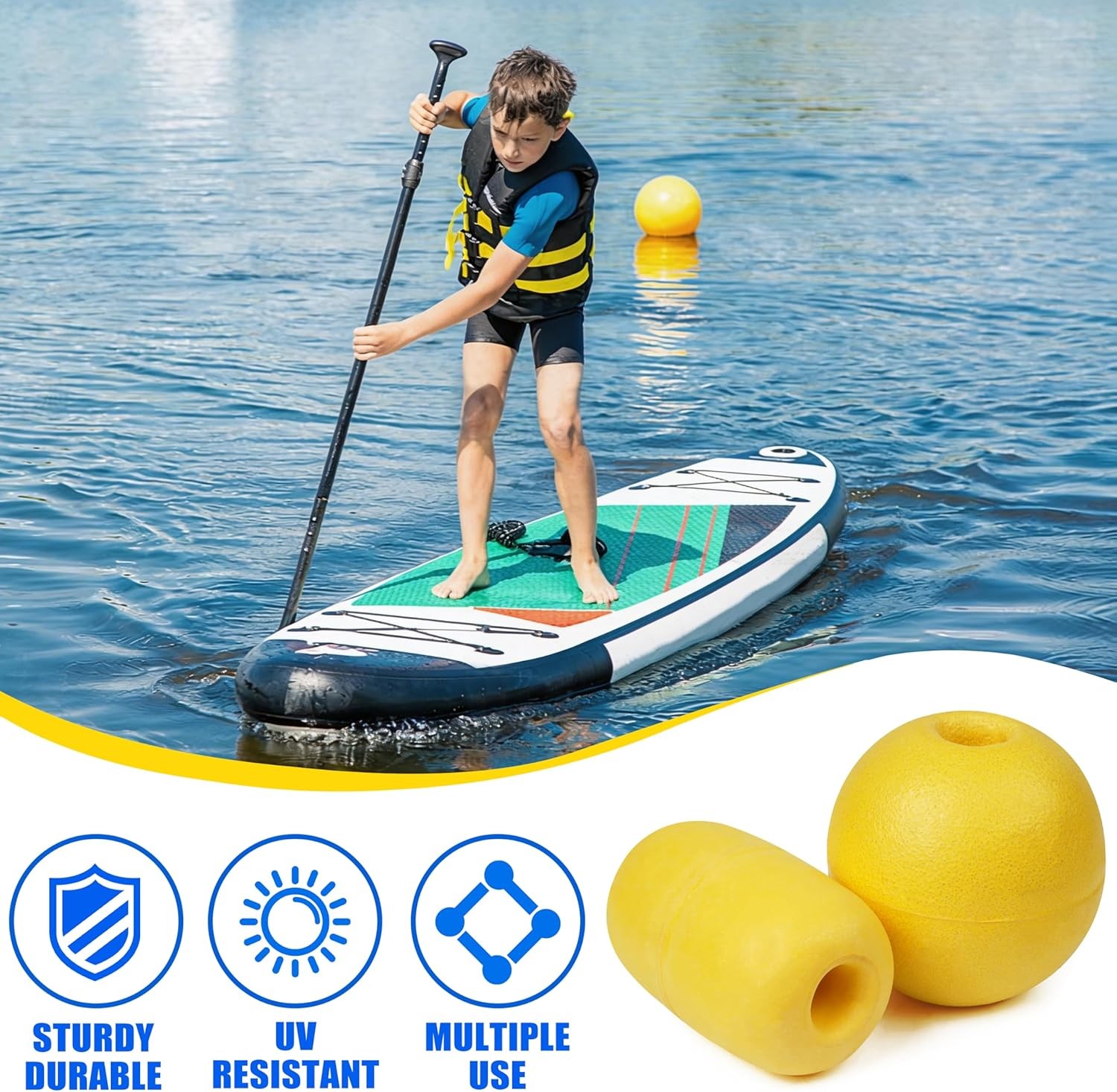 OROOTL Rope Floats Marine Buoy Float, 4/8pcs Crab Trap Floats Buoys Fishing Mark