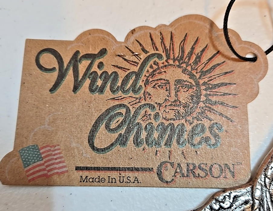 Carson Pewter Wind Chimes; Wolf Theme; NWT