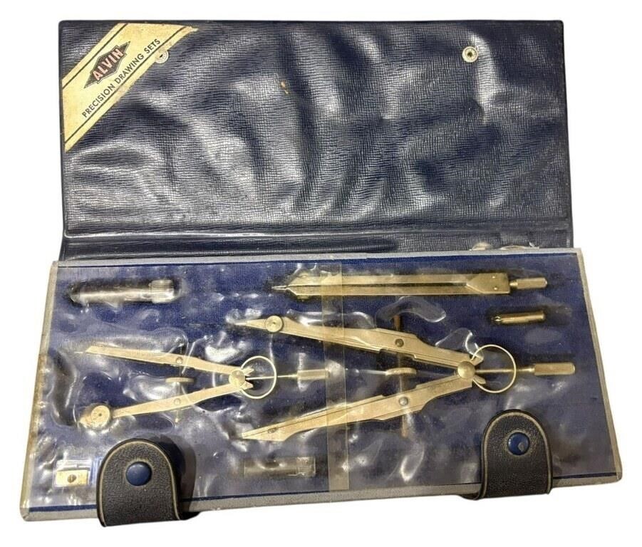 Alvin (Germany) No.795 B Precision Drafting Tool Set - Almost Complete!