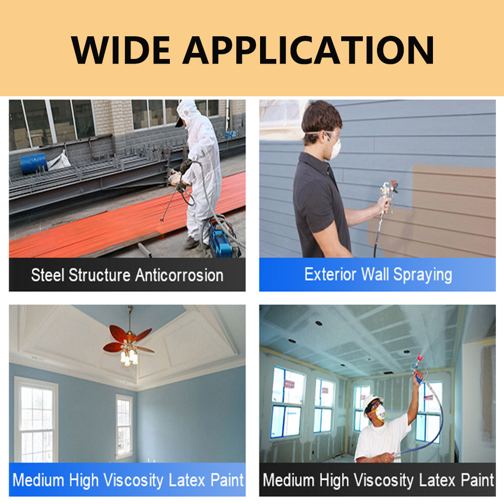 50ft Airless Paint Sprayer Hose Kit Spray Gun,1/4" Swivel Joint 3600psi w/517Tip