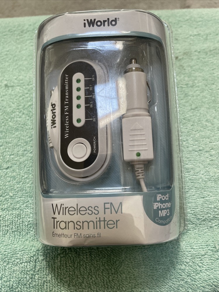 iWorld Wireless FM Transmitter  FM 3099 White Brand New Sealed Free Shipping