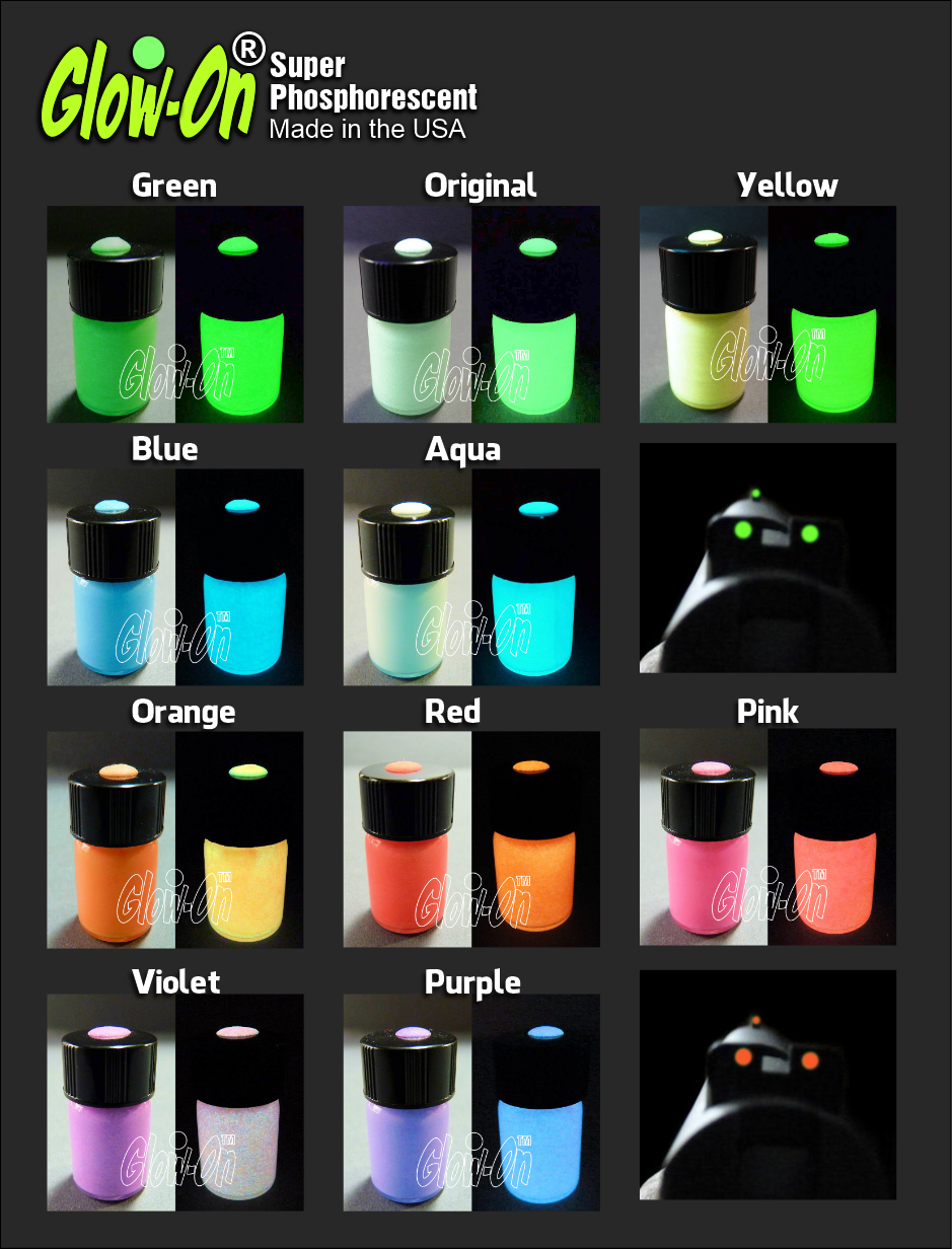 Glow-On GREEN Glow Paint For Gun Sights, Fishing Lures 2.3 ml vial, Bright!