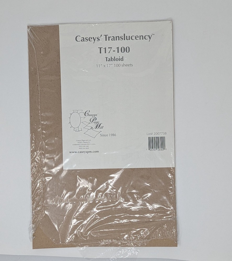 Caseys' Translucency Tabloid 11x17 - 13 Sheets For Screen Printing