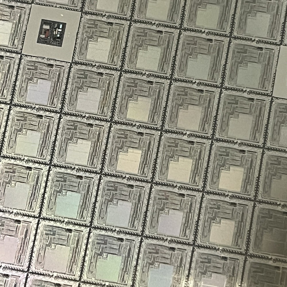 4 Inch Silicon Wafer With Die Containing Distinguishable Microstructures