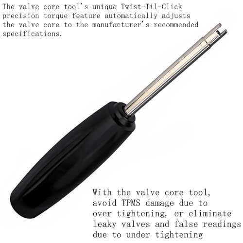 2 Pieces Valve Core Torque Tool, Avoid 2Pieces Valve Core Torque Tool（Black）