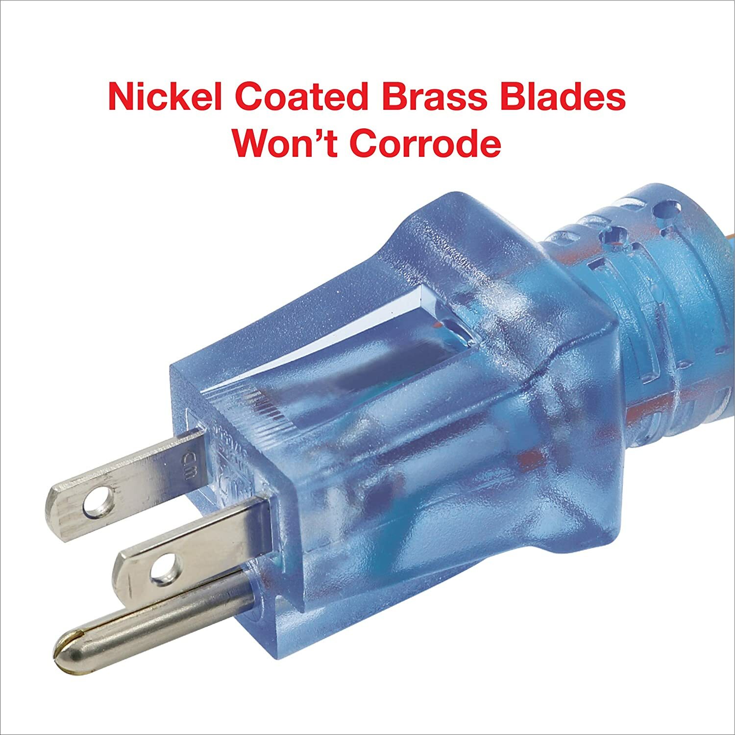 CP 50 ft 14/3 SJEOW TPE Rubber Heavy Duty Extension Cord, Blue & Orange, CP10088