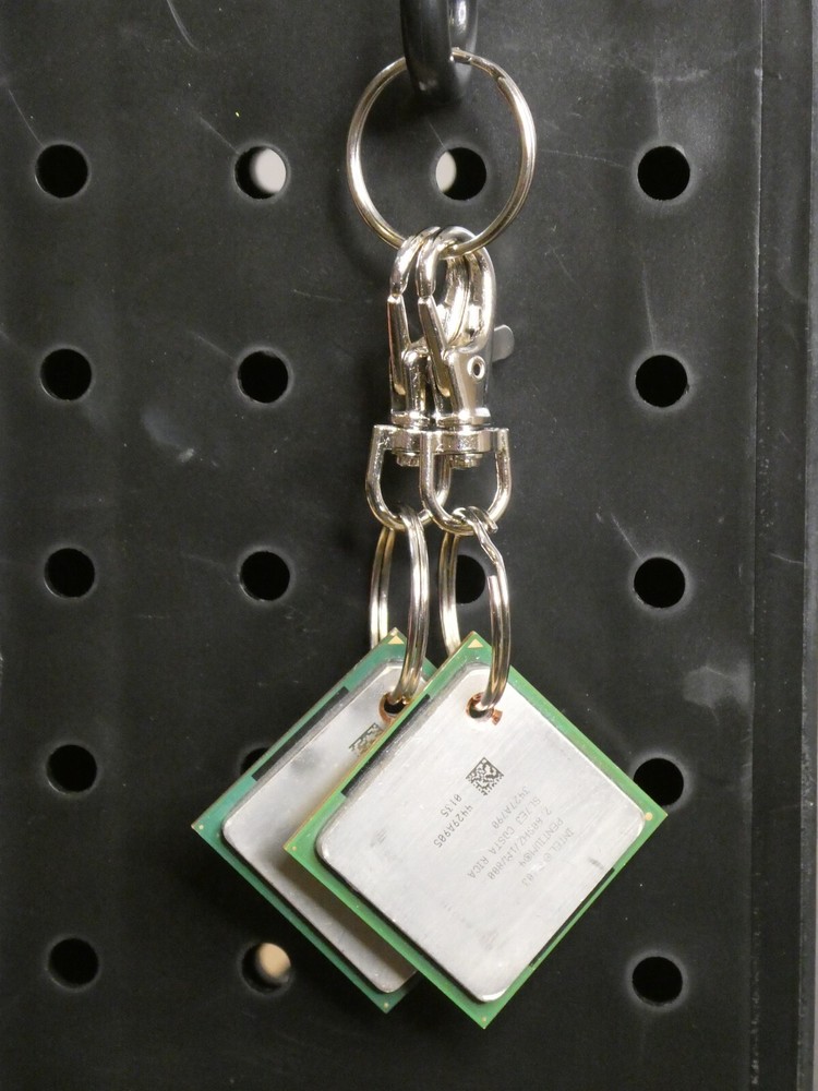 (2) Intel CPU Keychain - Pentium | Core2 | Xeon | Celeron | i5 2nd Gen