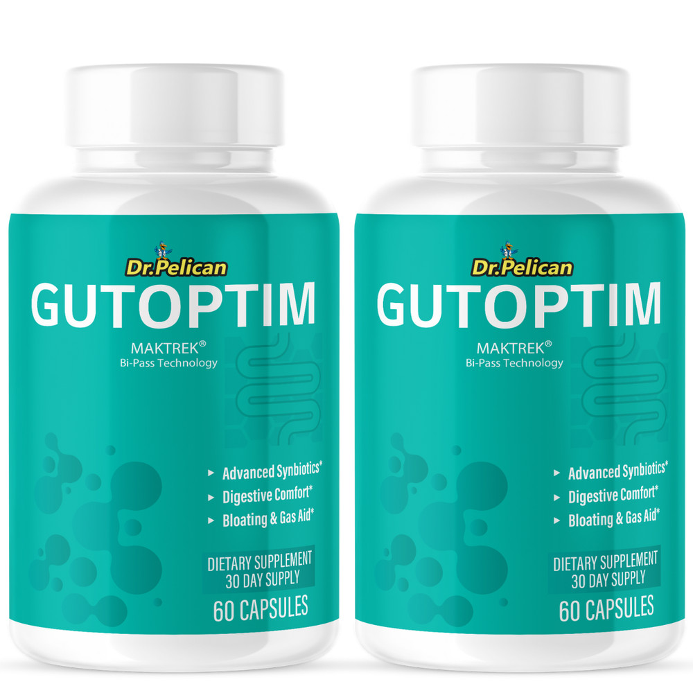 Gutoptim- Digestive Support- 2 Bottles- 120 Capsules