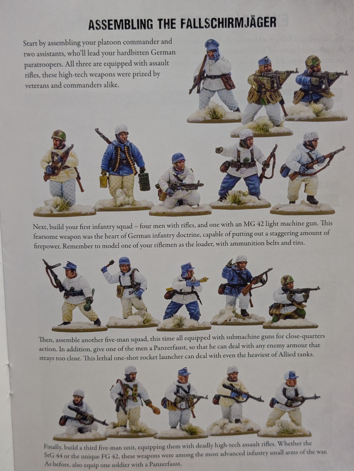 German Fallschirmjager Winter Sprue Bolt Action 28mm WWII Germany Warlord Games