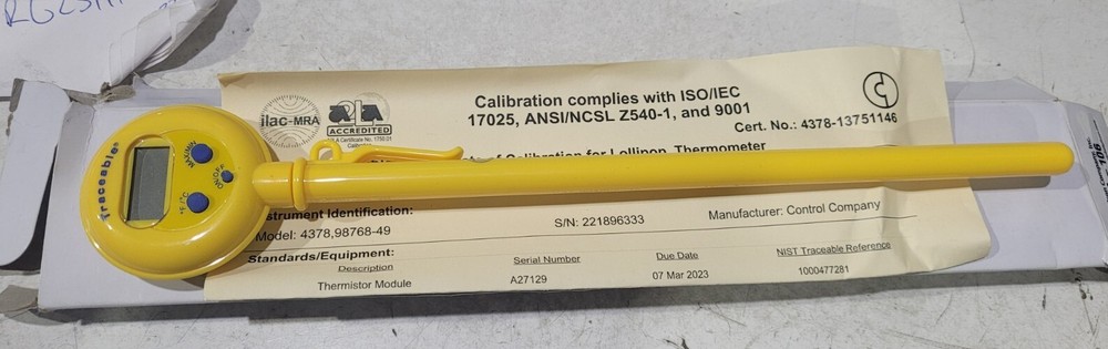 Traceable Thermometer 4378 Calibration 2024