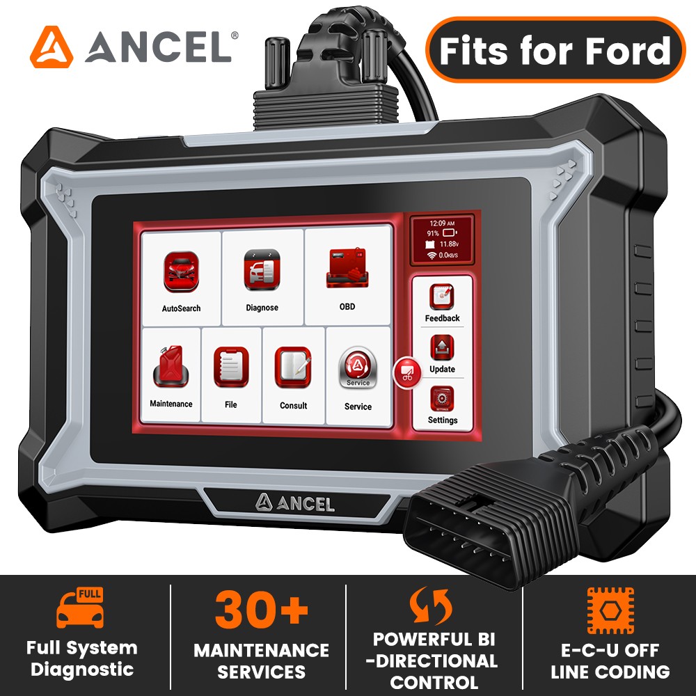 For Ford All System Bidirectional OBD2 Scanner Car Diagnostic Tool ECU Coding