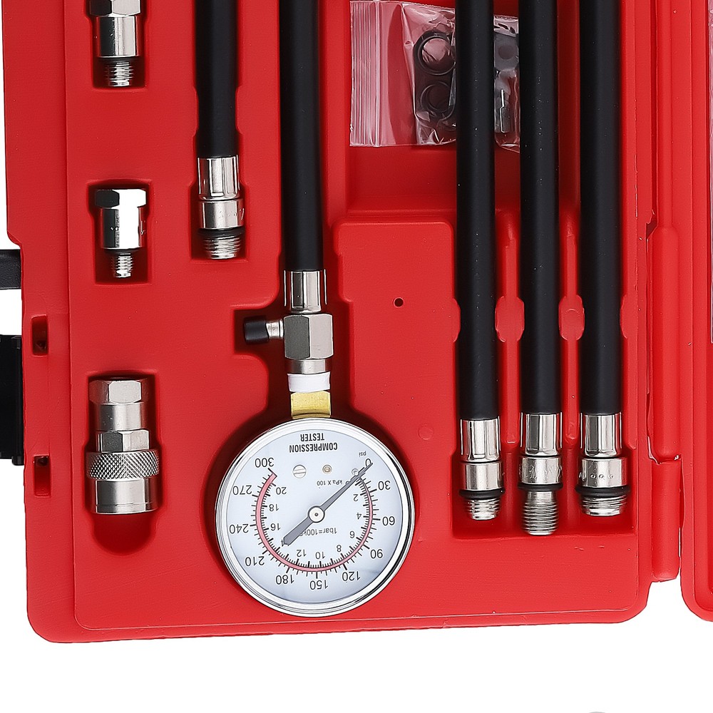Engine Cylinder Compression Gauge Tester Kit Gas Engine Diagnostic Test Tools