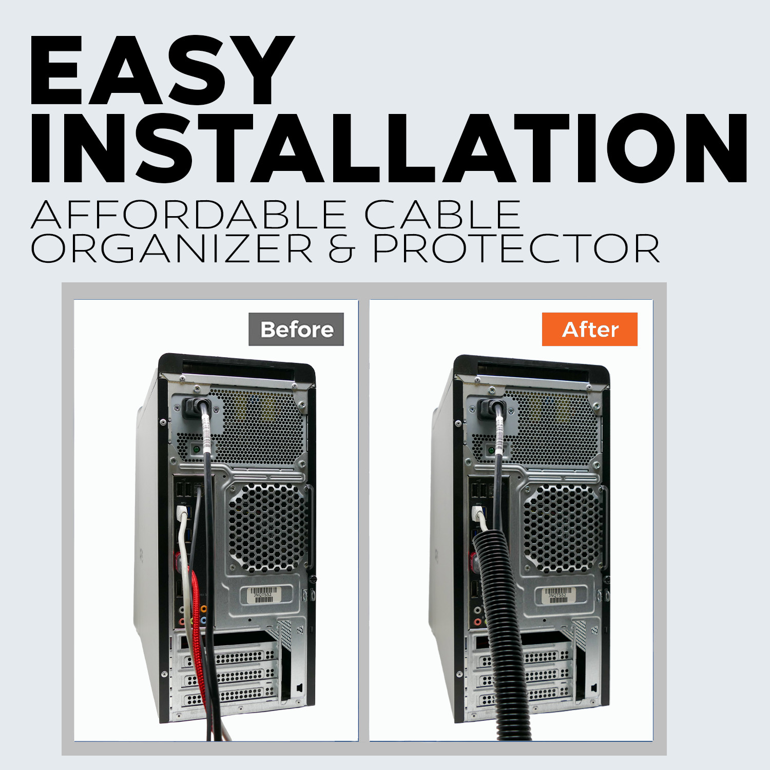 Best Connections 100ft 3/4" Loom Tubing & 100 Pcs 7" Zip Ties Black Flex-Guard