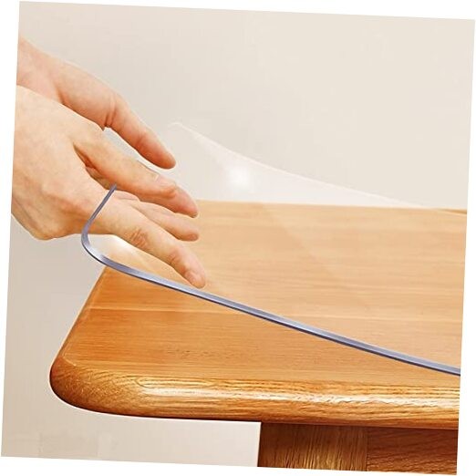 PVC Table Protector - Multisize Thick Transparent Plastic Desk 12"x24" Clear