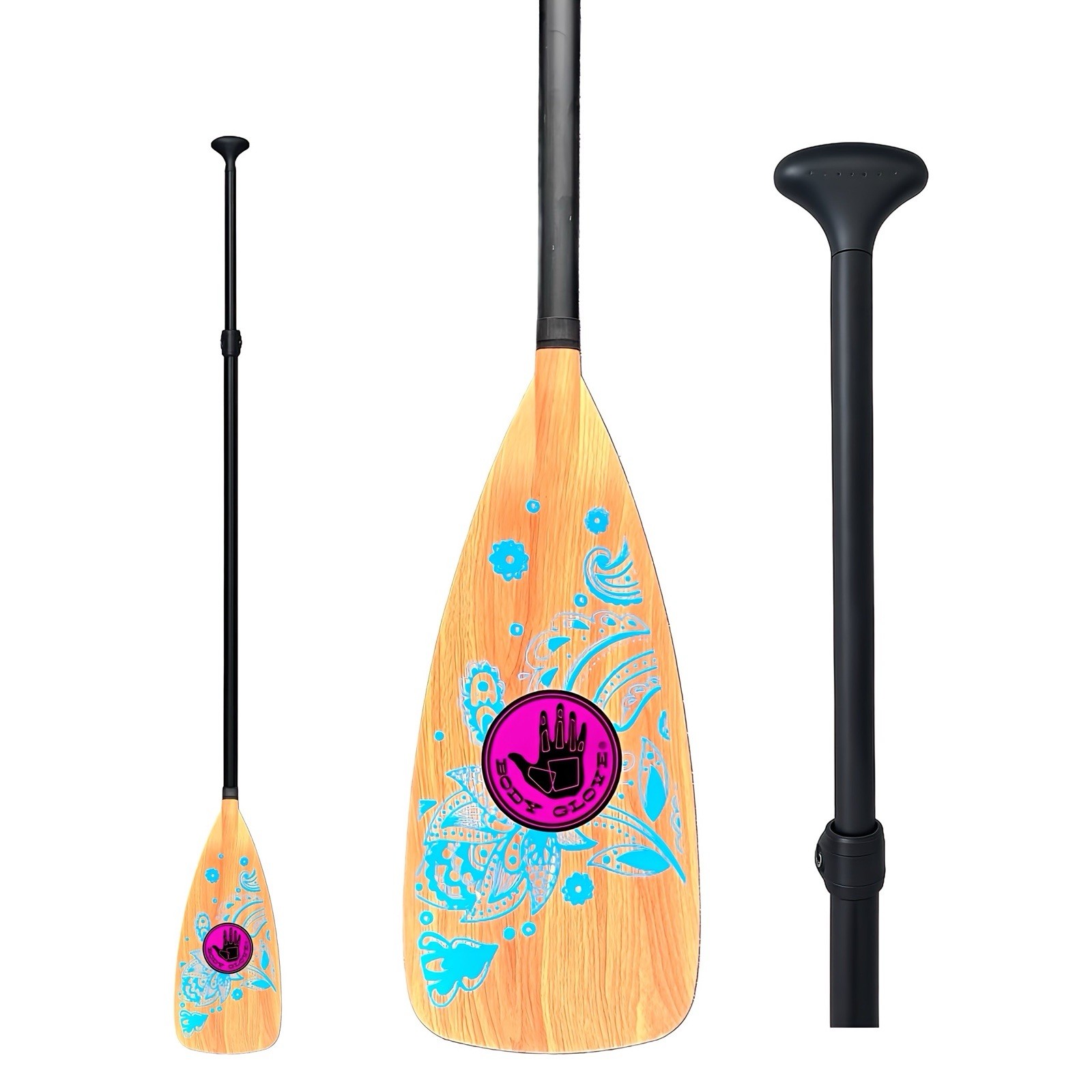 3-Piece Adjustable SUP Paddle –Lightweight, Floating Aluminum Shaft (Body Glove)