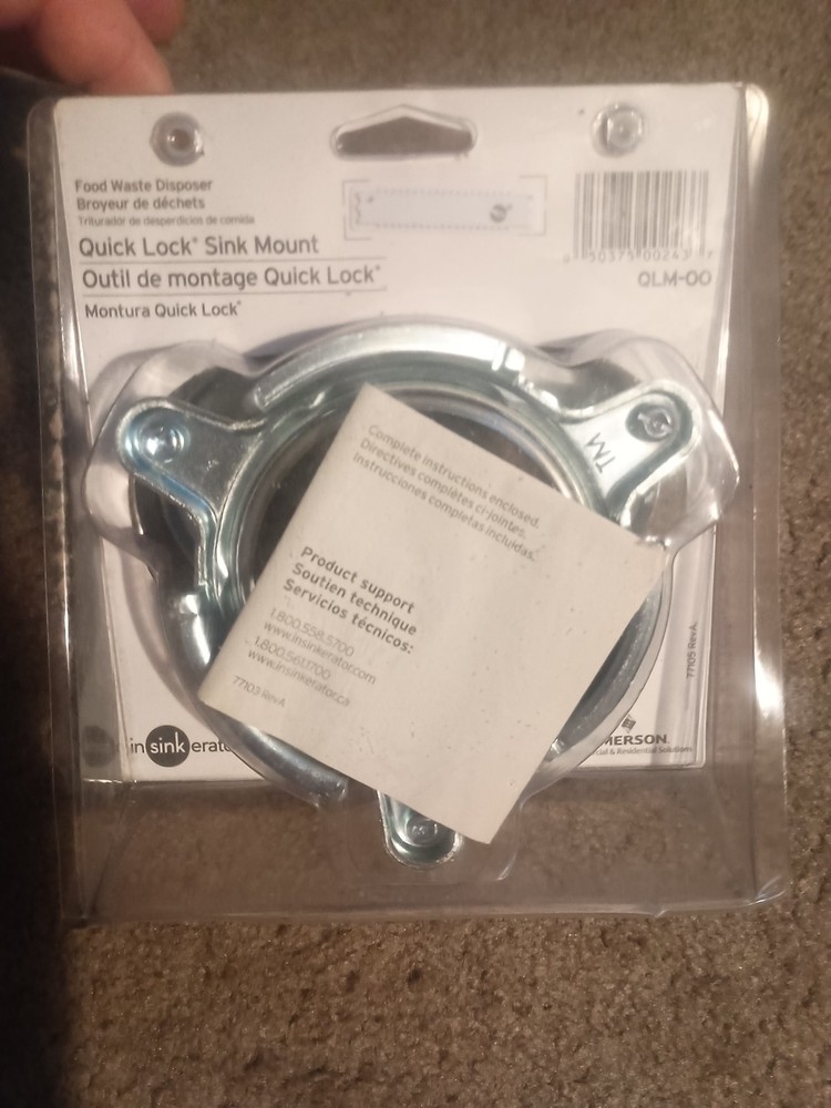 Insinkerator QLM-00 Quick Lock Sink Mount Flange Garbage Disposal Kit