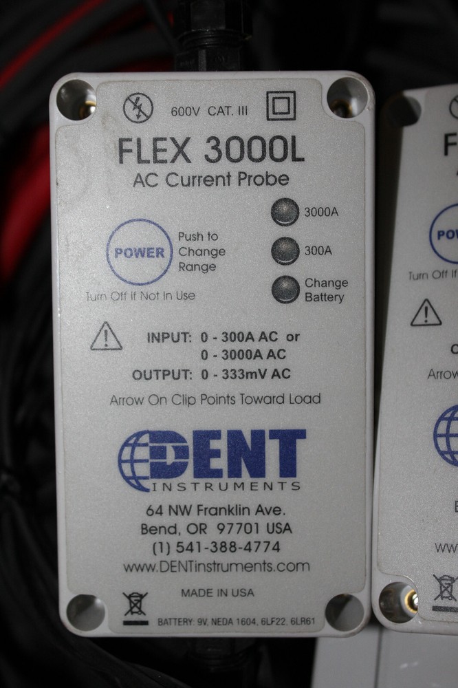 4-Pack Dent Instruments FLEX 3000L AC CURRENT PROBE with Hard-Shell Case