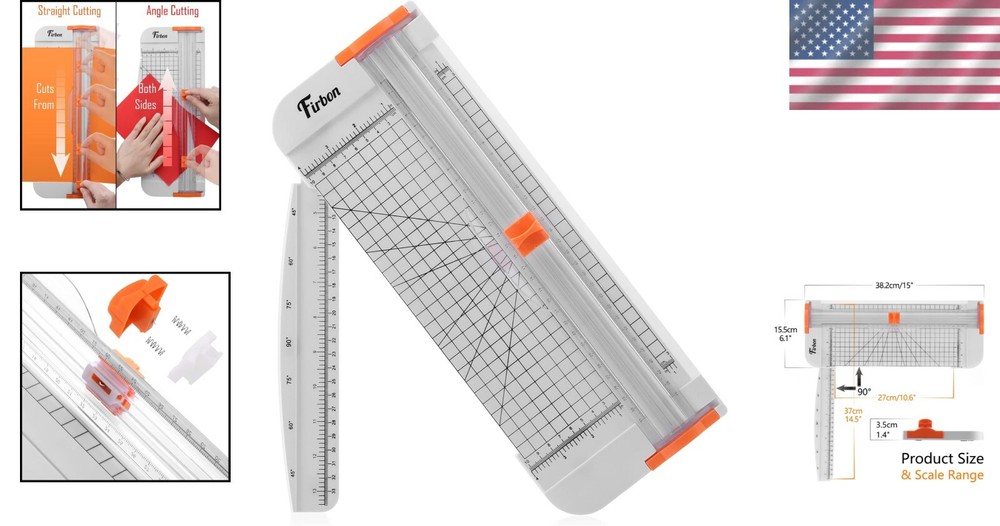 12-Inch Titanium A4 Paper Cutter with Precision Ruler - Secure Scrapbooking Tool
