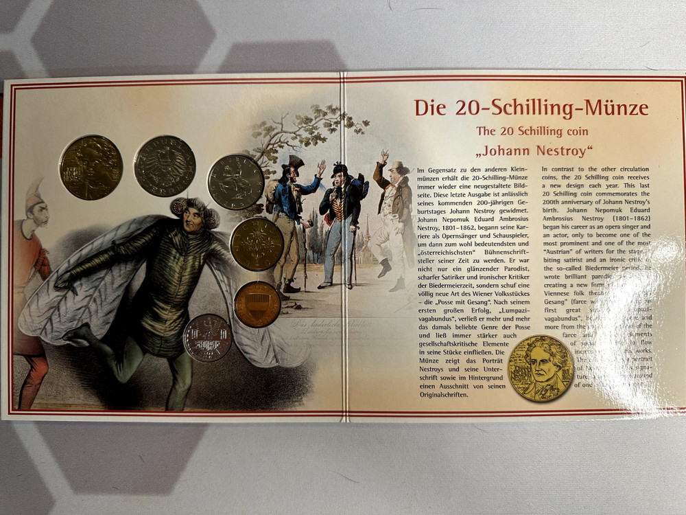 Austria 2001 6 Piece Mint Set