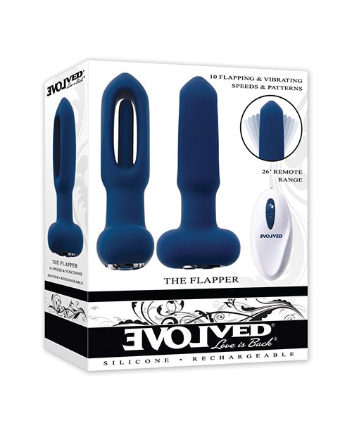 Evolved The Flapper Remote Controlled Clit Tickler and Vibrator - Blue