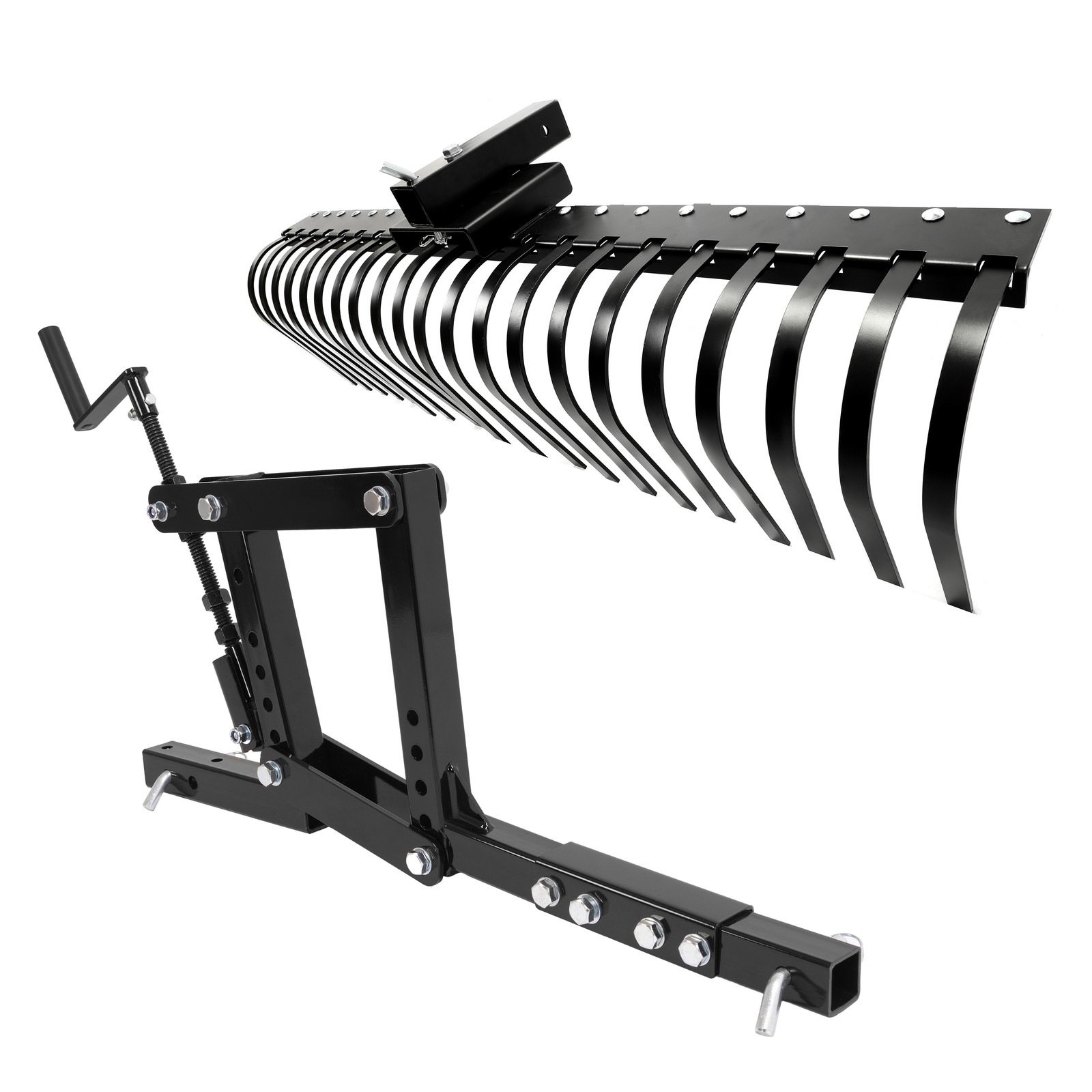 60" Landscape Rake w/1 Point Hitch Lift For Tractors Attachment Soil Gravel Lawn