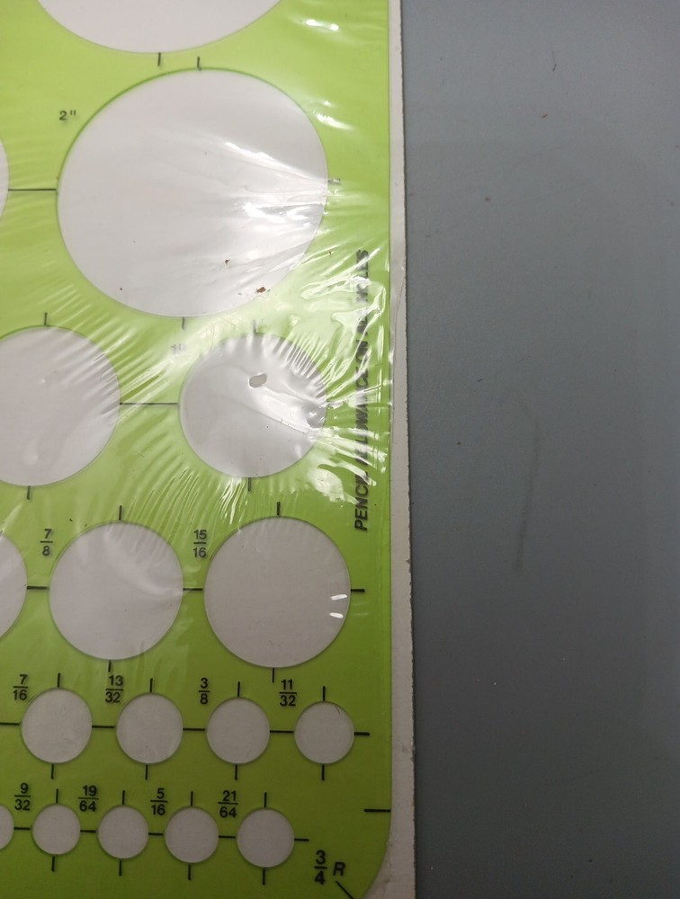 Vtg TD445 Circle Guide Template Design Drawing & Drafting Tool Artists Architect