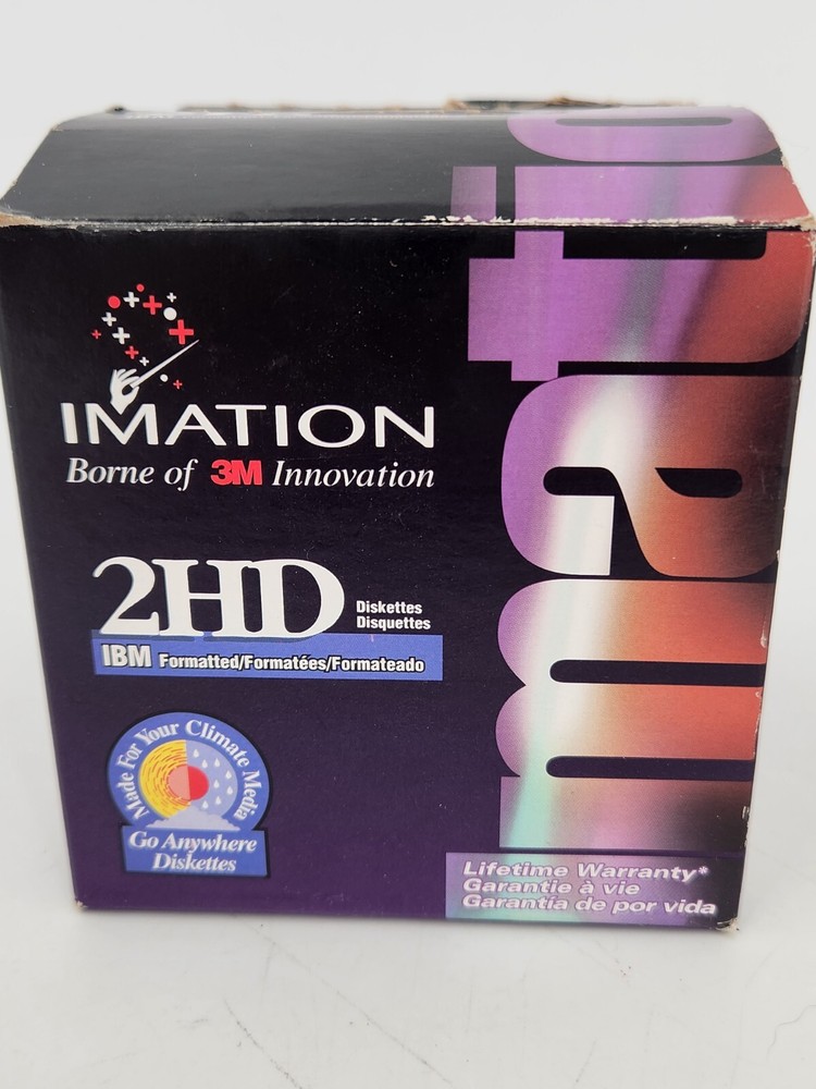 Imation 2HD 1.44 MB - IBM Format - 3.5” Diskettes - 25 Pack - New!