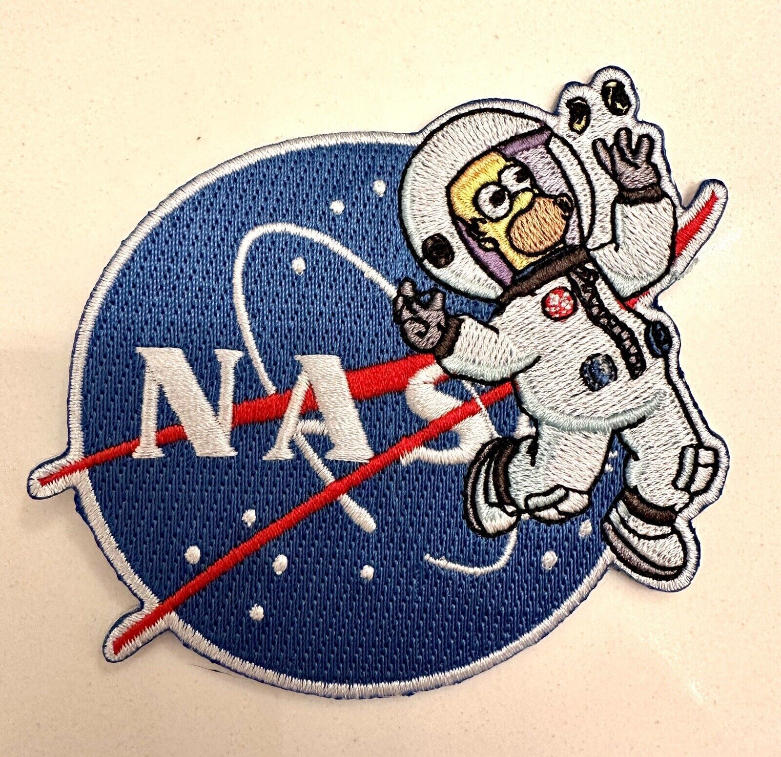 HOMER SIMSON ASTRONAUT CARTOON NASA MISSION PATCH  3" NASA SPACEX