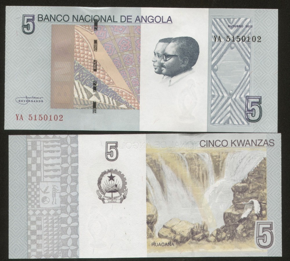 Angola 5 Kwanzas 2012 Pick 151A UNC