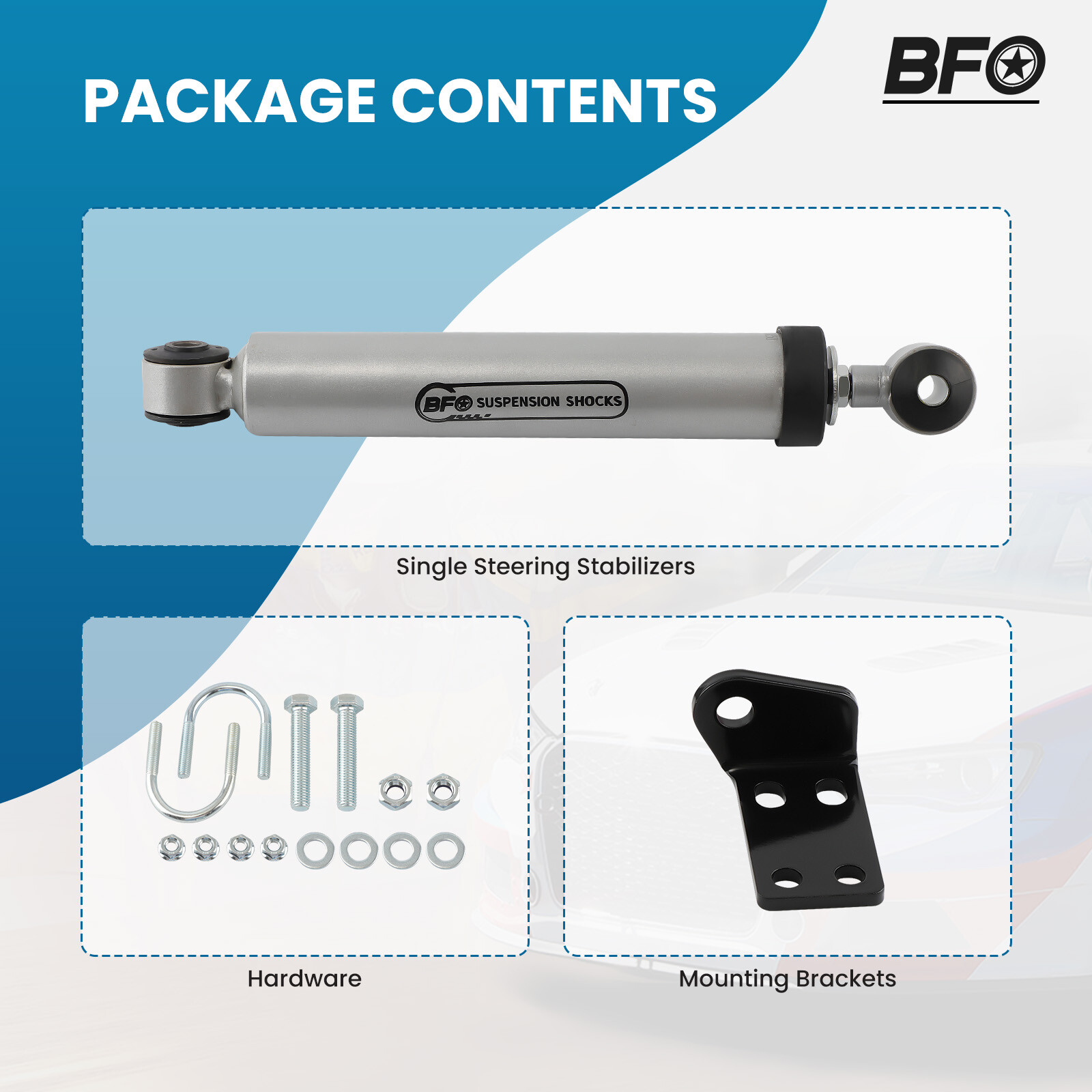 Front Steering Stabilizer Shock For Jeep Wrangler JK Unlimited 2007-2018