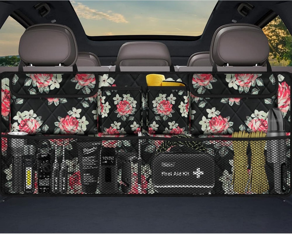 Car Trunk Organizer, Lar acity Baseat Trunk Organizer,