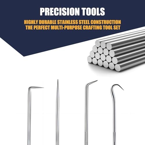 2 PCS Hook & Pick Set - 45° & 90° Tip Marking Tool & Scribe Puller for O