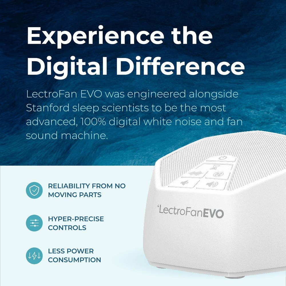 Adaptive Sound Technologies EVO White Noise Machine - Compact Sleep Sound Mac...