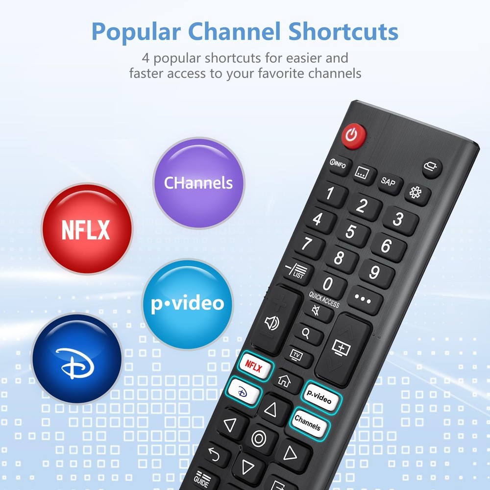 Universal-Remote for LG-Smart-TV-Remote-Control-Replacement(2017-2026) Black