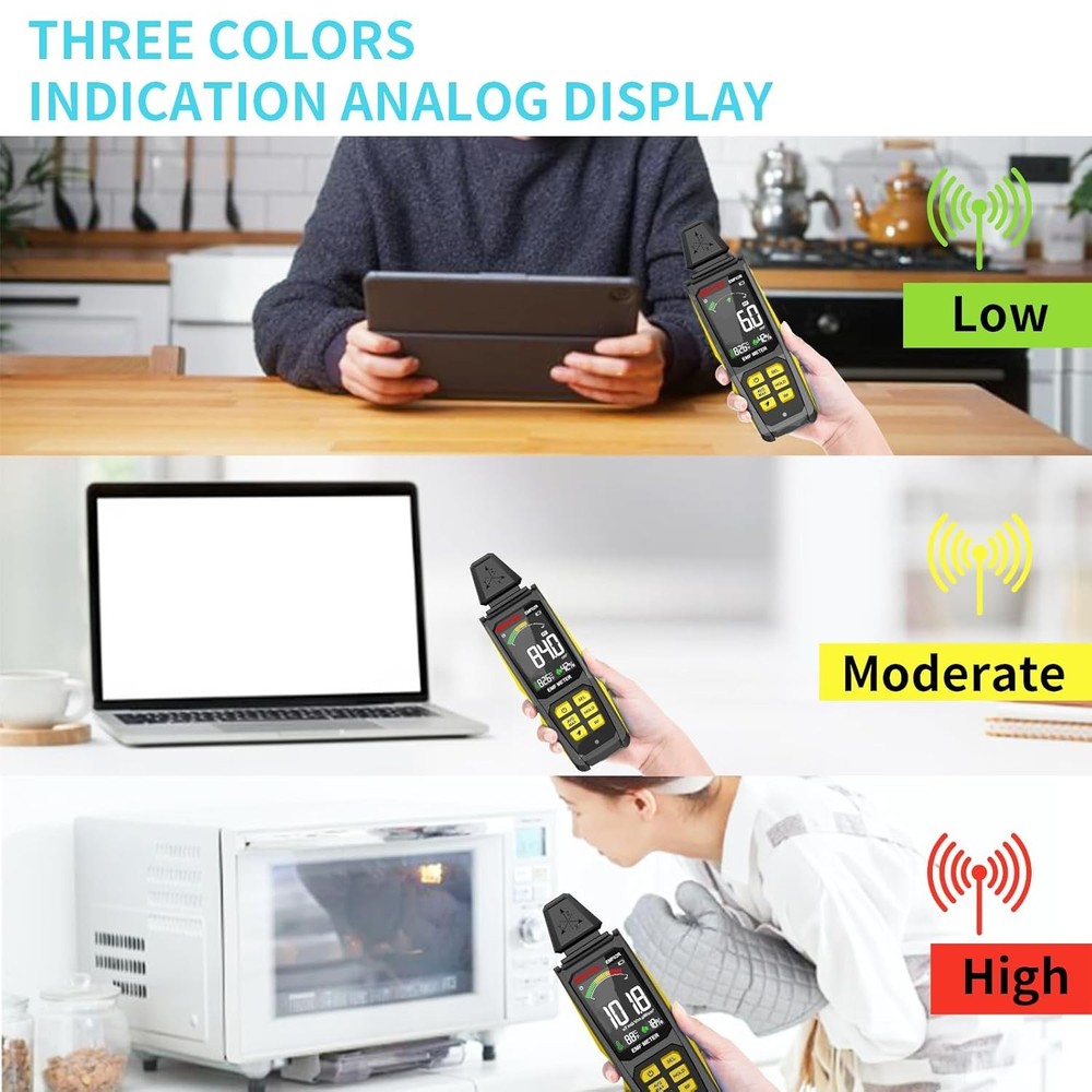 Electromagnetic Field Detector, Five-in-One Electromagnetic Radiation Detector