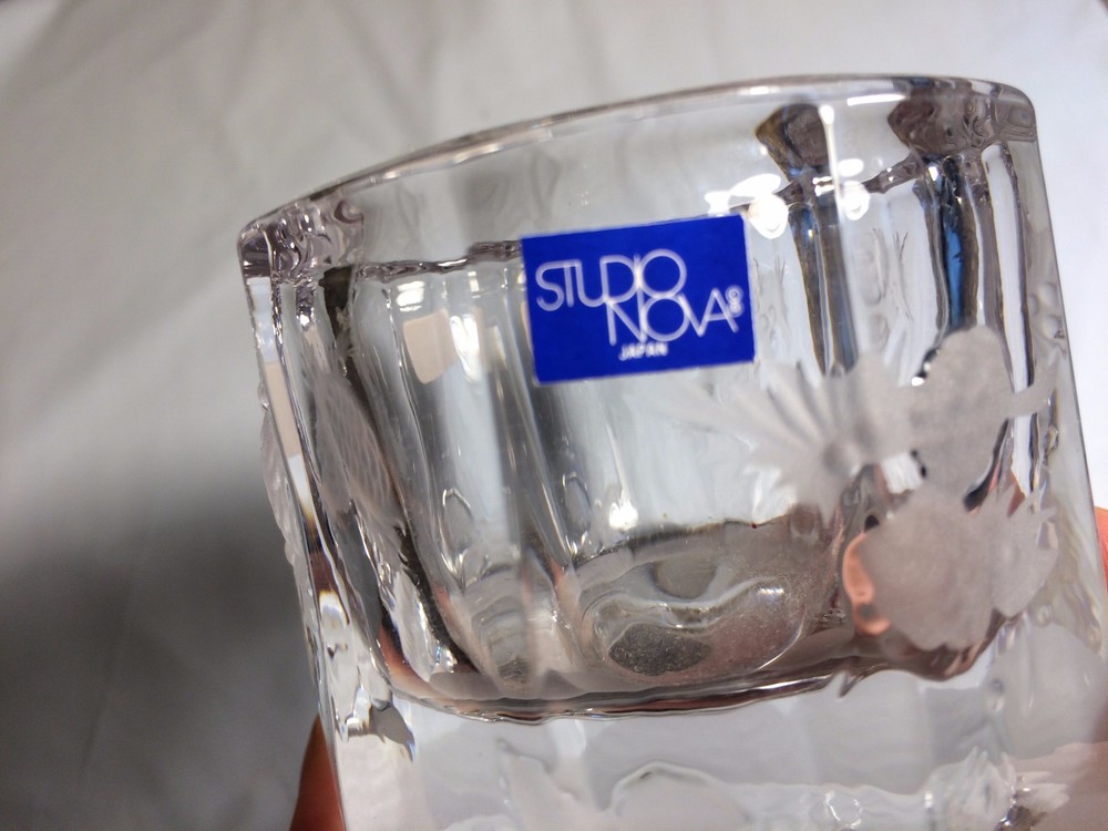 Studio Nova Heavy Crystal Pinecone ~ Fall Candle Holder