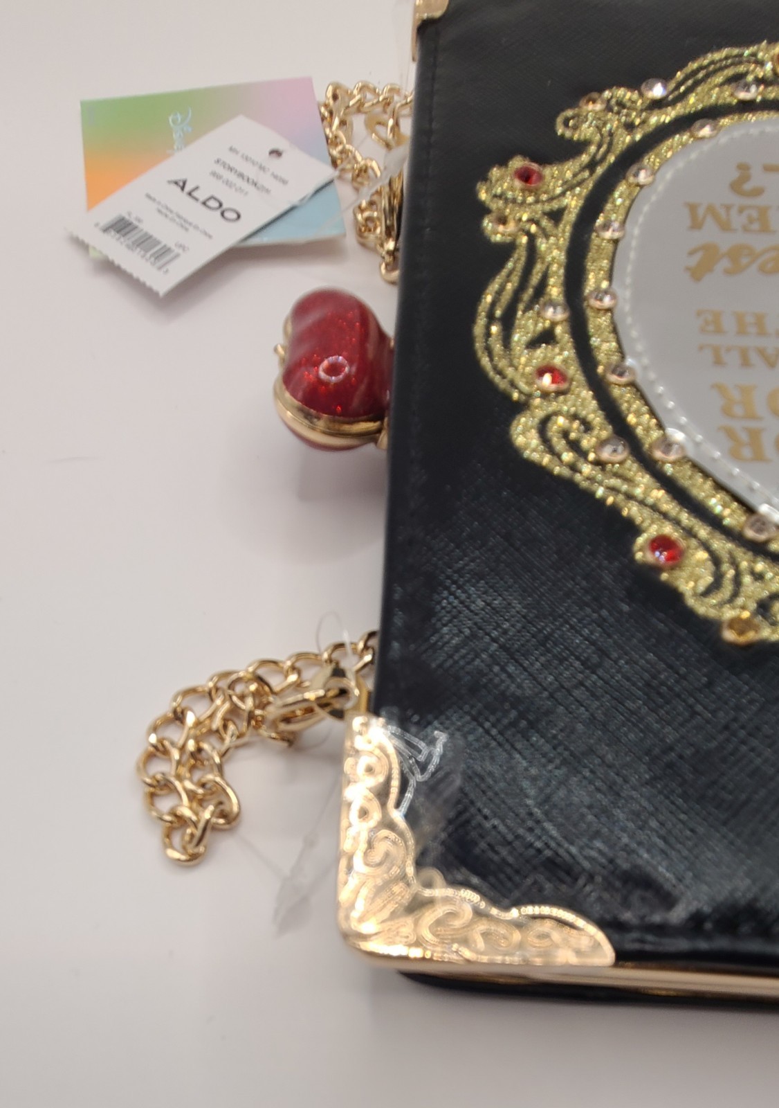 Disney x Aldo Clutch Purse Snow White Mirror Mirror, Disney 100th BlackGold New