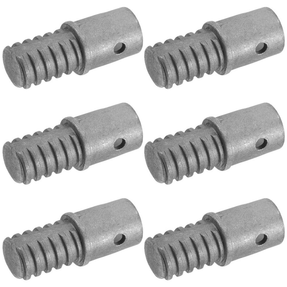 6 Pcs Broom Pole Adapter Handle Threaded Tip Ferrule Replacement