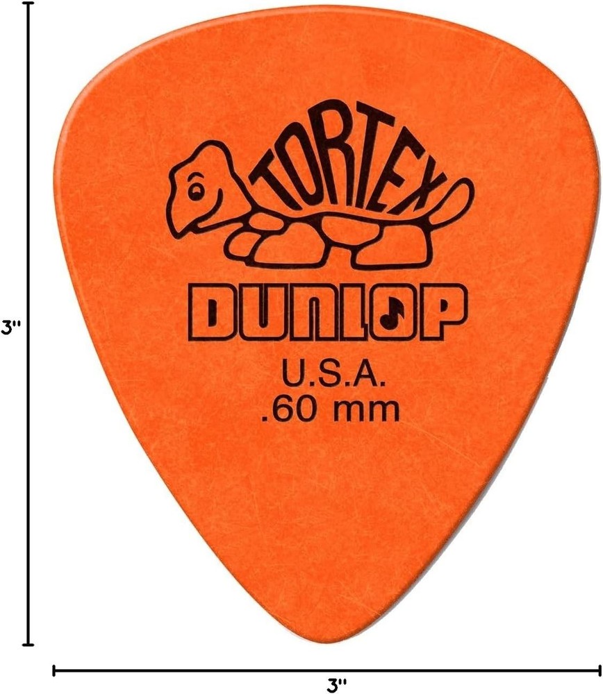 Tortex Standard Pick 12 Pack - Orange, .60MM