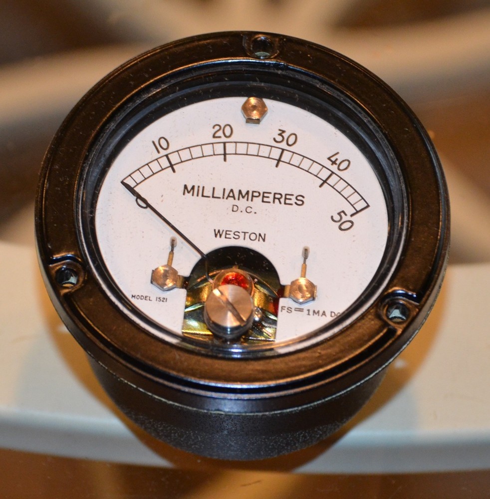 NIB Weston Model 1521 DC 0-50mA Panel Meter