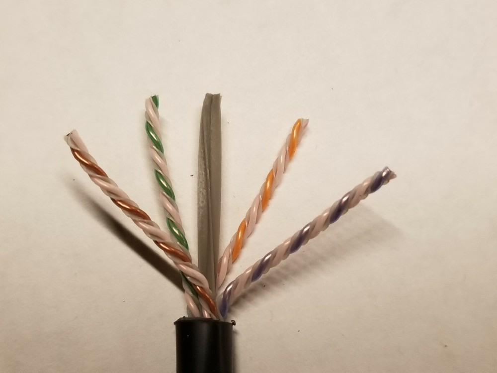 Commscope CS44P Cat6A U/UTP Network Ethernet 10G 10Gig Cable Plenum Black /50ft