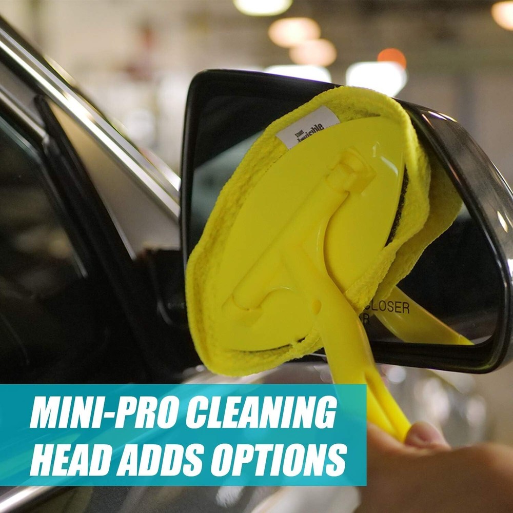 Effortless Glass Cleaning Tool - Extendable Microfiber Wand for Auto & Home Use