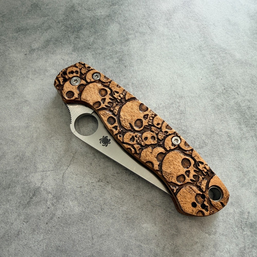 Cryptkeeper maple scales for Spyderco Paramilitary 2