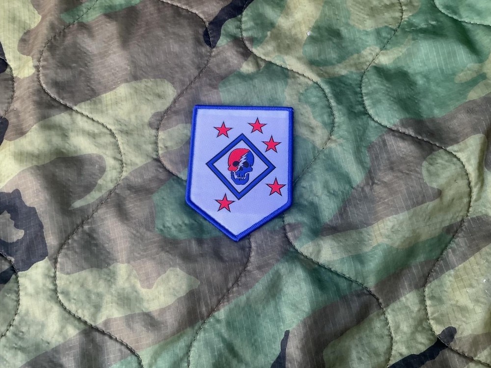 USMC Marine Corps Raiders Grateful Dead Head Military Surplus Hook Loop Patch