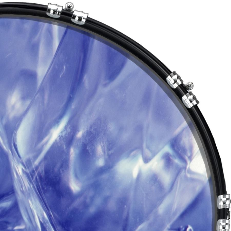 Custom 22" Kick Bass Drum Head Graphical Image Front Skin Ice