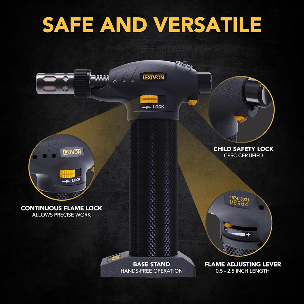 LEXIVON Butane Torch Multi-Function Kit | Premium Self-Igniting Soldering Statio