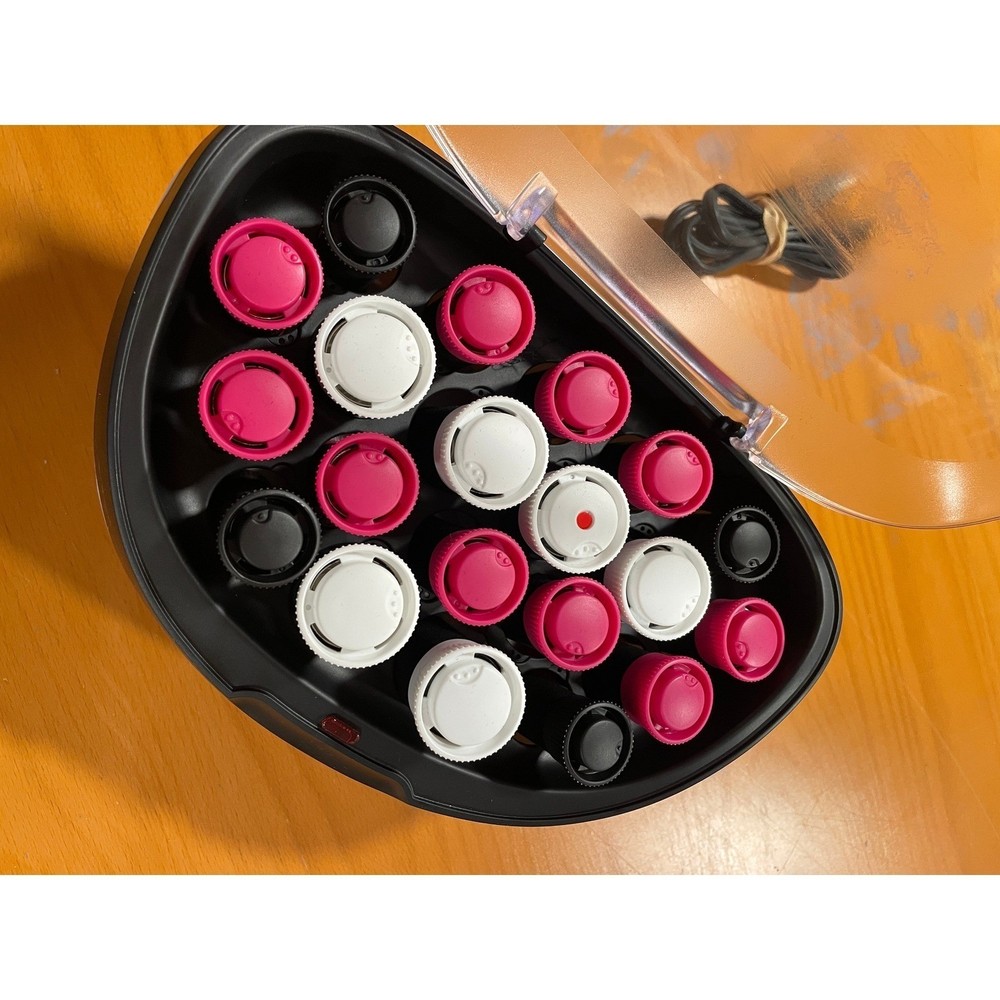 Complete Tested Remington Ionic Protective Ceramic Hot Rollers 20 Curlers H-5600