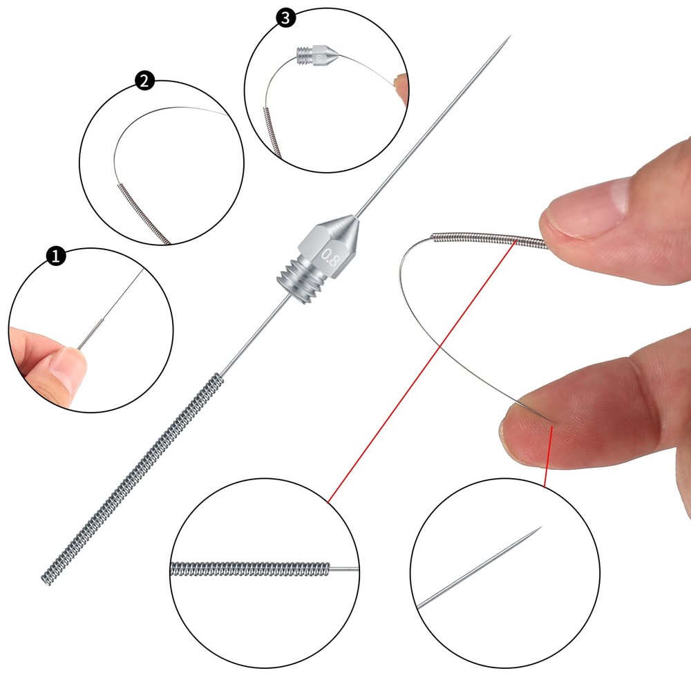 48pcs 3dprinter Nozzle Cleaning Kit 3dprinter Nozzle Cleaning Needles Nozzle Cle