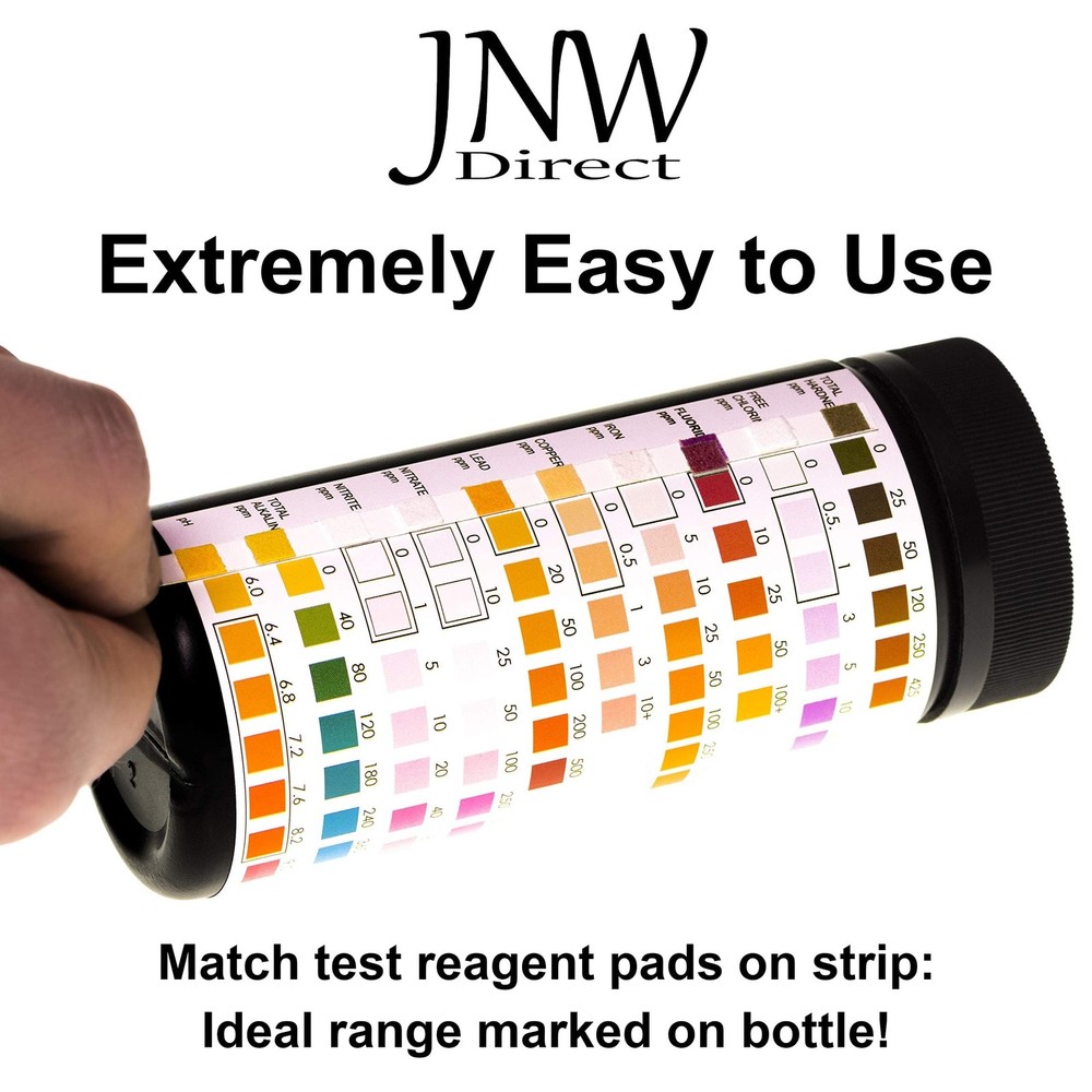 15-in-1 Drinking Water Test Kit - 100 Strips - Quick & Easy Water Testing Strips
